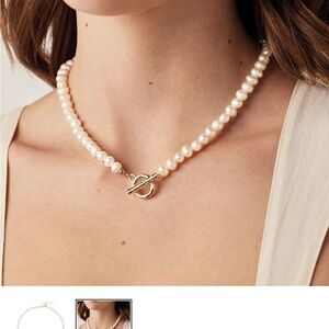 Electric Picks Vacation Mode Necklace pearl summer beach layering gold jewelry